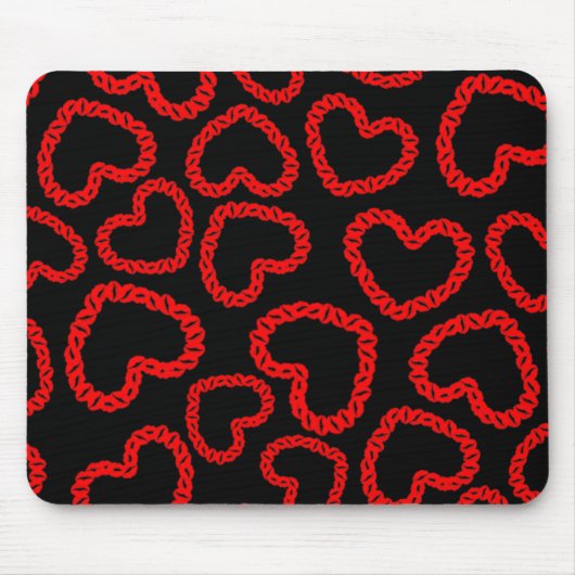  Kissy Lips Hearts Muismat (Voorkant)