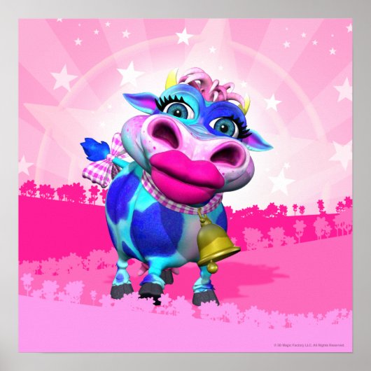 Kissy Moo 18x18 Poster (Voorkant)