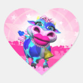 Kissy Moo Hart Stickers (Voorkant)