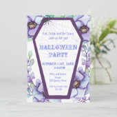 Kist, Bloemen Halloween Kaart (Staand voorkant)