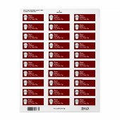 Kist Ivory I (rood) Retourlabel Etiket (Full Sheet)