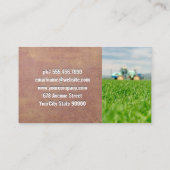 Kist met producten | Boer op tractor Visitekaartje (Achterkant)