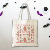 Kist met roze rozen vleermuizen tote bag