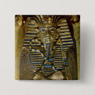 Kist van Tutankhamun Vierkante Button 5,1 Cm