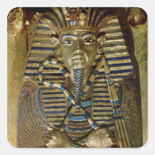 Kist van Tutankhamun Vierkante Sticker (Voorkant)
