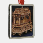 Kist voor huwelijk, 1753 metalen ornament (Rechts)