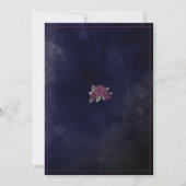 Kistrozen Sprankelen Navyblauw Halloween Bruiloft  Kaart (Achterkant)