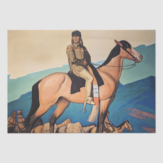Kit Carson met bergbewoners door Maynard Dixon Tissuepapier (Voorkant)