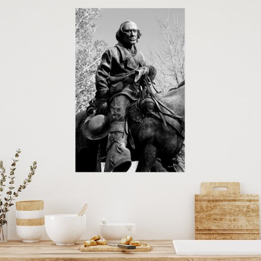 Kit Carson Statue, Carson City, Nevada Poster (Keuken)