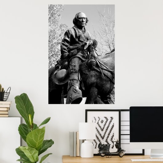 Kit Carson Statue, Carson City, Nevada Poster (Thuiskantoor)