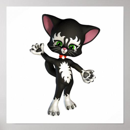 Kit E. Cat, de Cartoon Kitten Poster (Voorkant)
