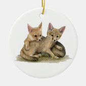 Kit Foxes Keramisch Ornament (Voorkant)