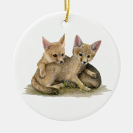 Kit Foxes Keramisch Ornament