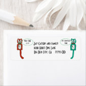  kit Kat klop schattig retouradreslabel Etiket (Insitu)