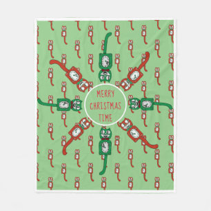  Kit Kat met kerstgoud Vleekbank Fleece Deken