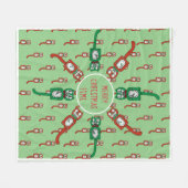  Kit Kat met kerstgoud Vleekbank Fleece Deken (Voorkant (Horizontaal))