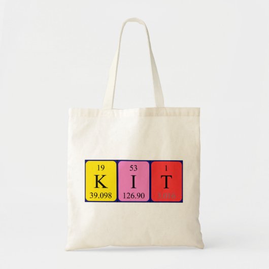 Kit periodieke lijstnaam canvas tas (Voorkant)