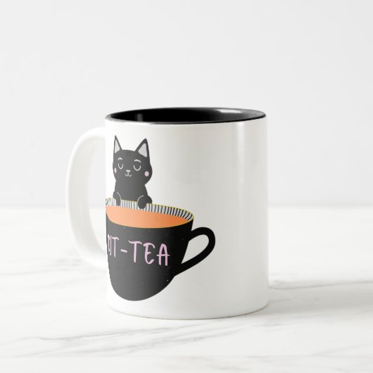 KIT-TEA BLACK CAT TWEEKLEURIGE KOFFIEMOK (Voorkant links)
