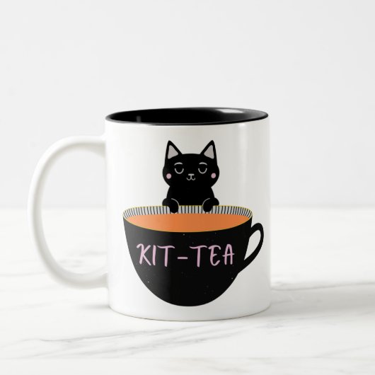 KIT-TEA BLACK CAT TWEEKLEURIGE KOFFIEMOK (Links)