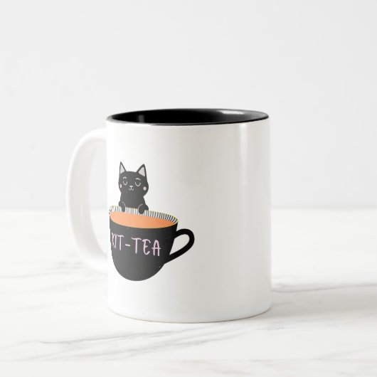 KIT-TEA BLACK CAT TWEEKLEURIGE KOFFIEMOK (Voorkant links)