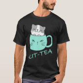 Kit Tea Cat Cute en Cat 4 T-shirt (Voorkant)