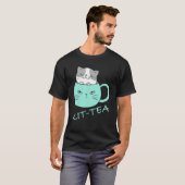 Kit Tea Cat Cute en Cat 4 T-shirt (Voorkant volledig)