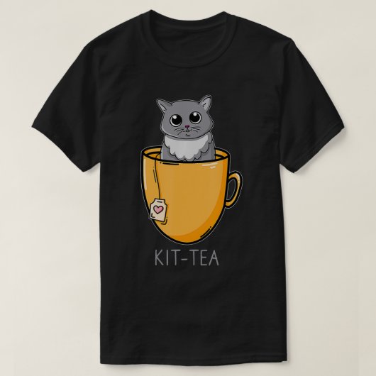 Kit Tea Cat Kitten Lover Gift T-shirt (Design voorkant)