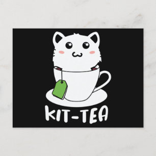 Kit Tea Funny Cat Lovers Briefkaart