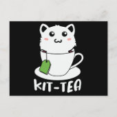 Kit Tea Funny Cat Lovers Briefkaart (Voorkant)
