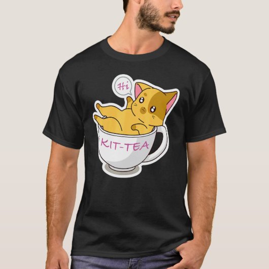 Kit Tea Kat Schattig En Kat 3 T-shirt (Voorkant)