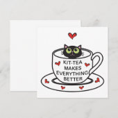 Kit-tea Maakt Alles Beter Uitnodiging (Voorkant / Achterkant)