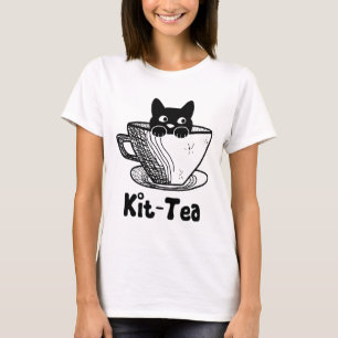 Kit Thee Grappige Kitty Kat Liefhebber Pun Leuk Zw T-shirt