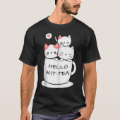 Kit thee kat schattig en kat 2 t-shirt (Voorkant)