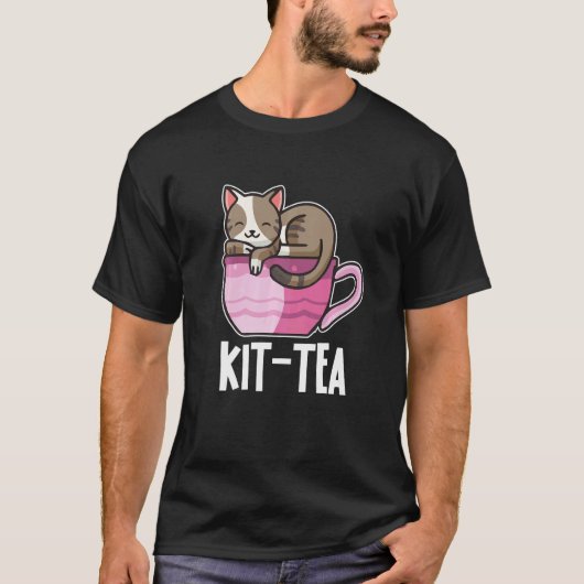 Kit thee of keukenkat, ooit kleurrijk, en thee t-shirt (Voorkant)