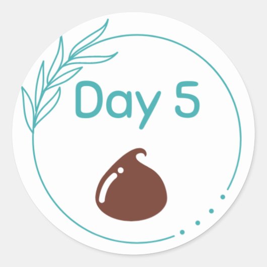 Kit voor Chocolade Tasting Dag 5 Ronde Sticker (Voorkant)