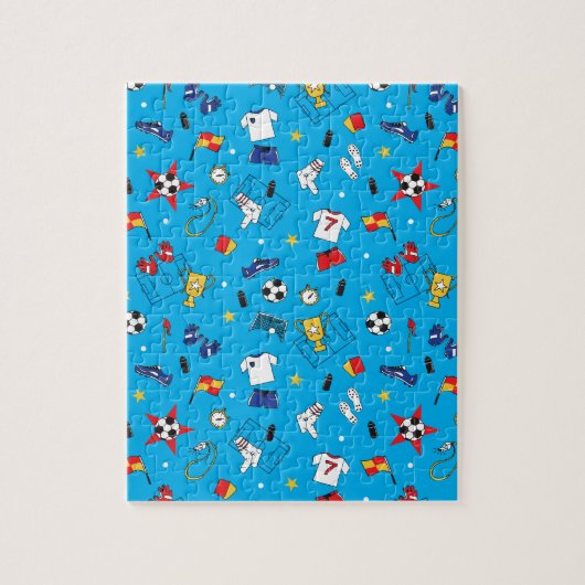 Kit voor Voetballen Football pitch-spelers Legpuzzel (Verticaal)