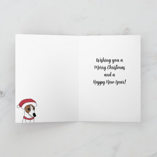 Kit whippet-kerstkaart feestdagen kaart (Binnen)