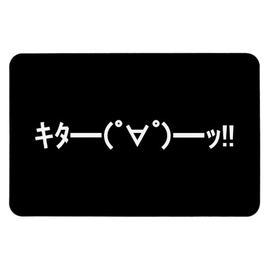 KITA!! Emoticon キタ━━━(゜∀゜)━━━ッ!! Japanse Kaomoji Magneet (Horizontaal)