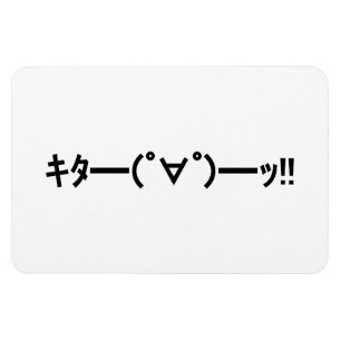 KITA! Emoticon タ ━) ━(! ∀! ゜! Japanse Kaomoji Magneet