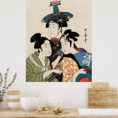 Kitagawa Utamaro 1 Poster (Keuken)