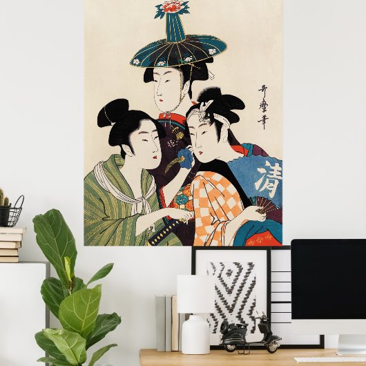 Kitagawa Utamaro 1 Poster (Thuiskantoor)