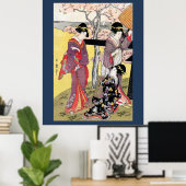 Kitagawa Utamaro 4 Poster (Thuiskantoor)