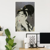 Kitagawa Utamaro's Ase O Fuku Onna art poster (Thuiskantoor)