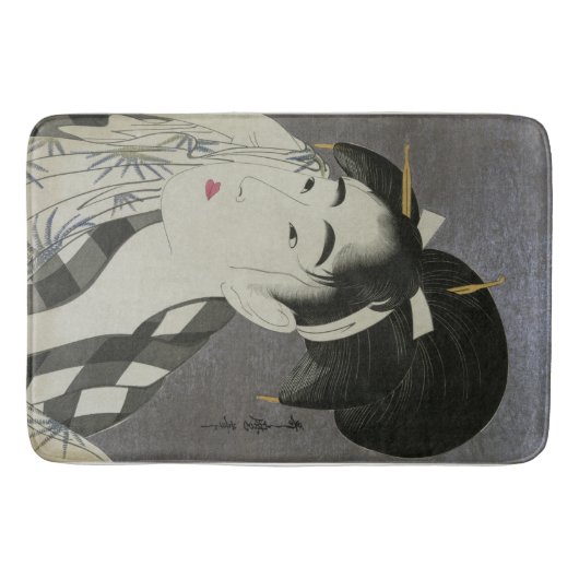 Kitagawa Utamaro's Ase O Fuku Onna kunstbadmat Badmat (Voorkant)