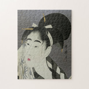 Kitagawa Utamaro's Ase O Fuku Onna puzzle Legpuzzel