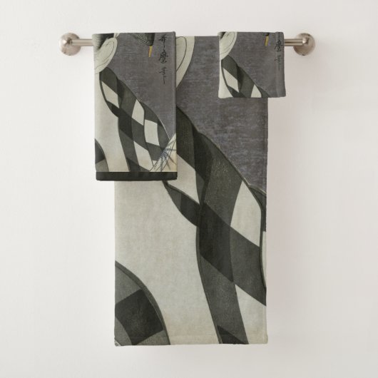 Kitagawa Utamaro's Japanse kunst handdoekset Bad Handdoek (Insitu)