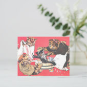 Kitazawa Rakuten nekono gyouzui 1914 Briefkaart (Staand voorkant)