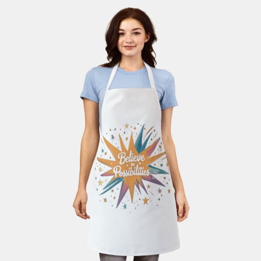 Kitchan apron believe in possibility schort (Gedragen)