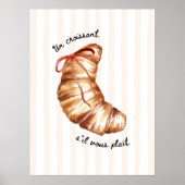 Kitchen Art Print Un Croissant S'il Vous Plaît  (Voorkant)