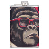 Kitchen/Bar Gorilla Boss Vinyl Wrapped Flask Heupfles (Voorkant)